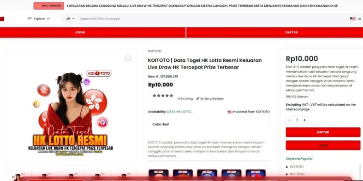 KOITOTO – Pusat Data Togel HK Lotto Akurat dengan Live Draw HK & Jackpot Terbesar