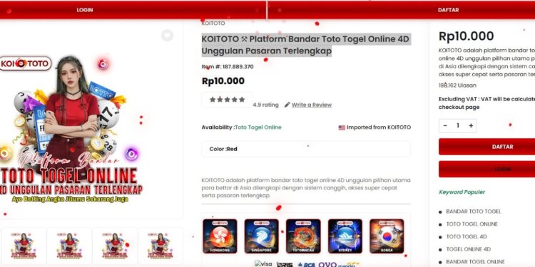Main Togel 4D Terlengkap di KOITOTO ⚒ Platform Bandar Toto Online Favorit Pemain