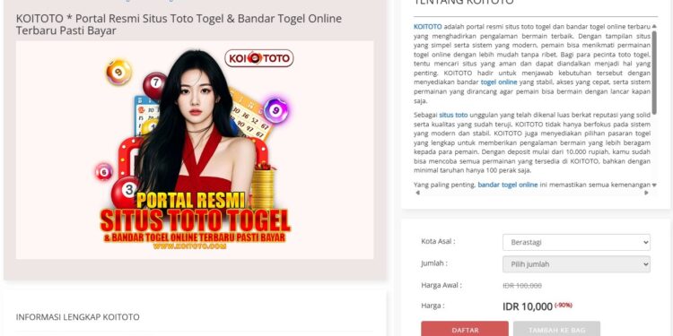 KOITOTO Situs Toto Togel Online Terbaru – Dijamin Bayar Cepat