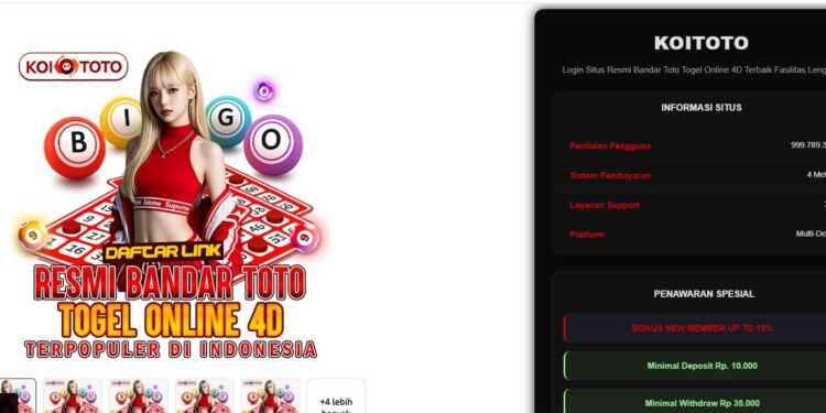 KOITOTO Situs Resmi Togel Online 4D Terbaik di Asia dengan Fasilitas Terlengkap